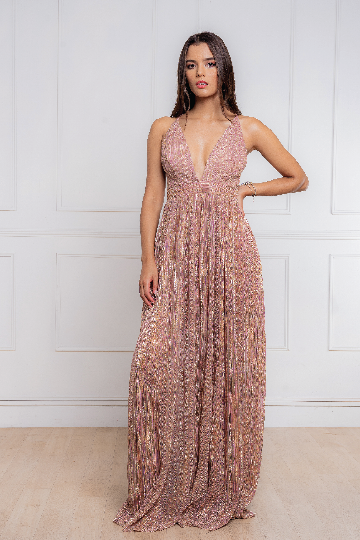 Camila Rose Gold Dress