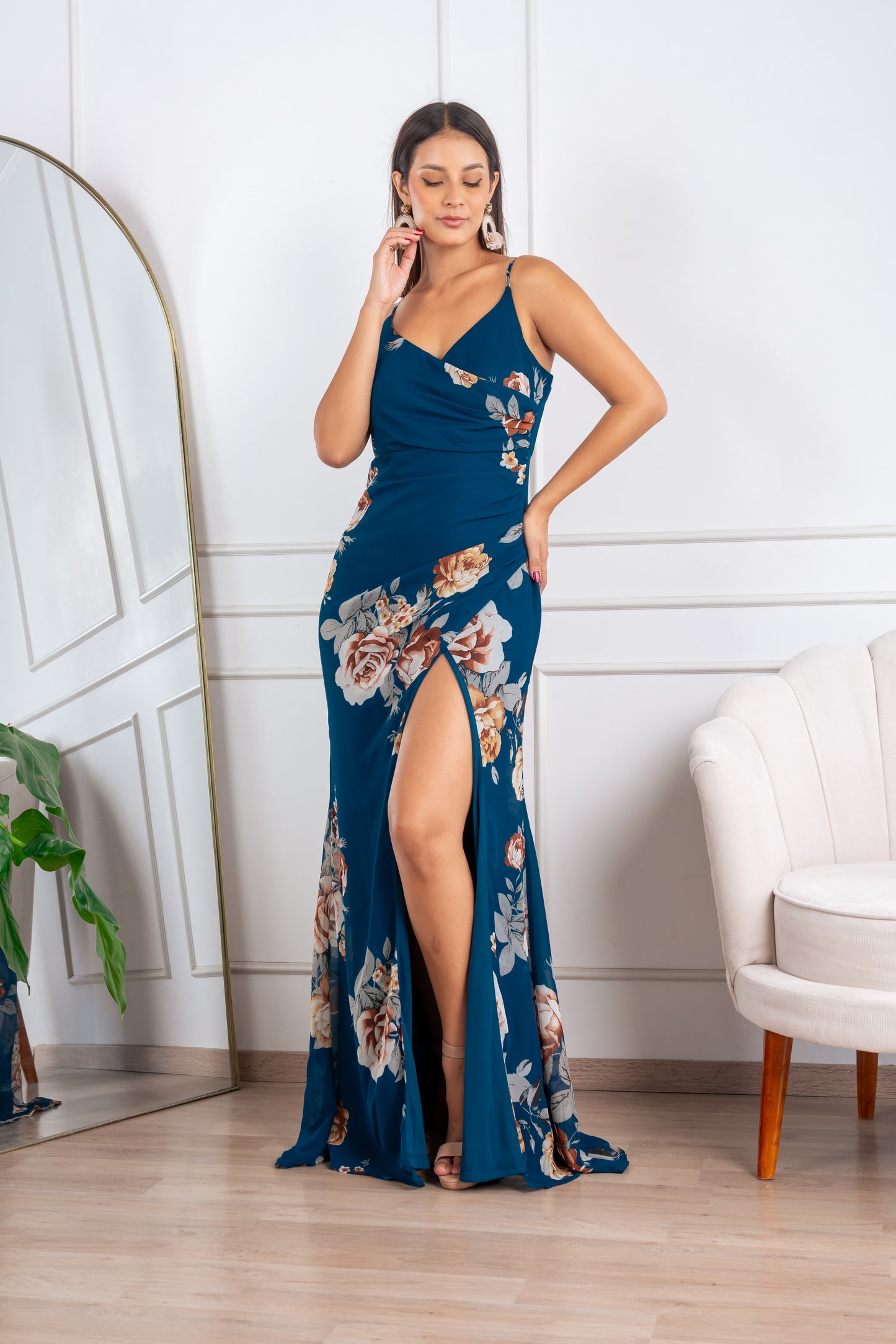 Pau Teal Dress