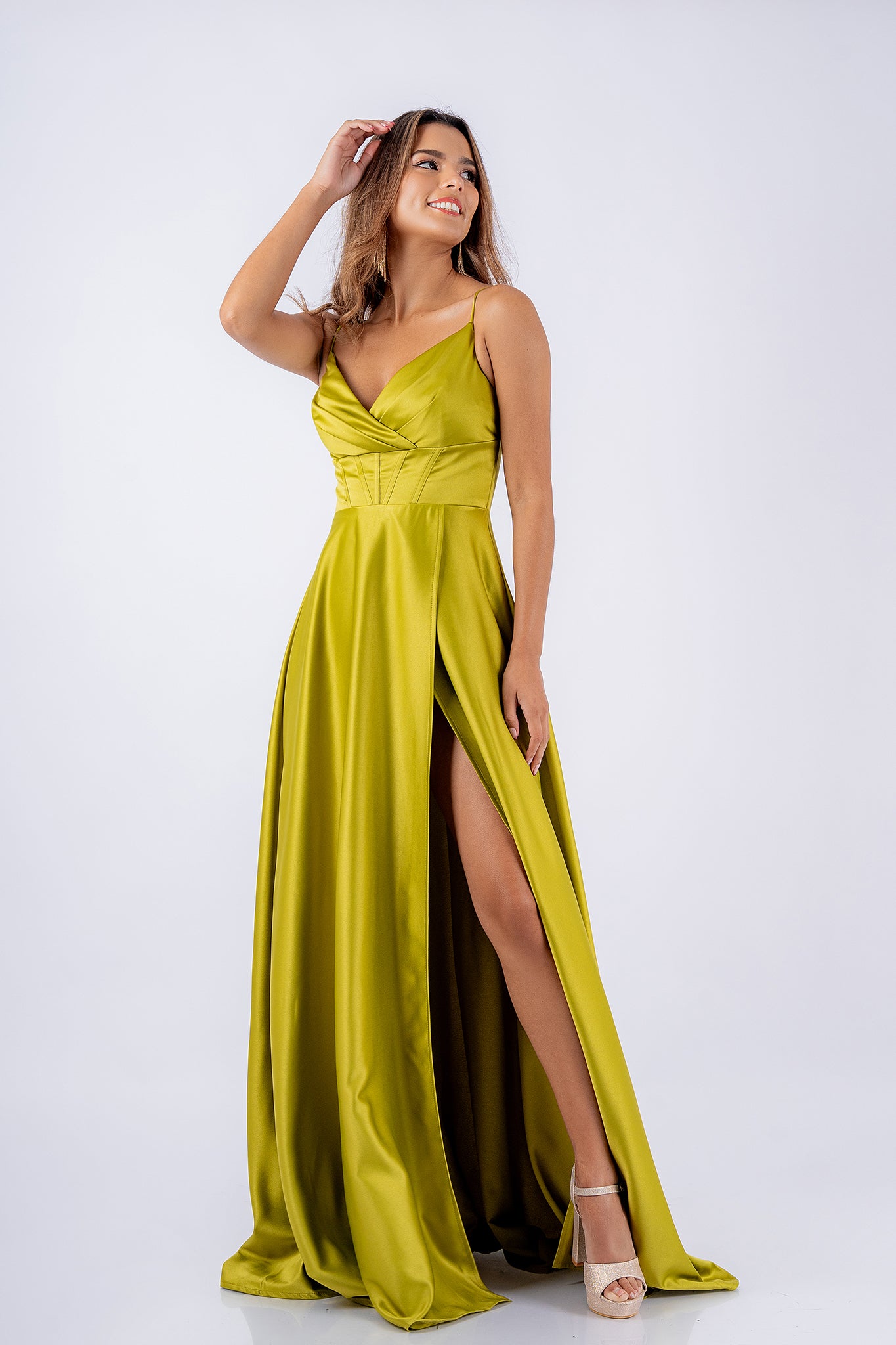 Agata Lime Green Dress