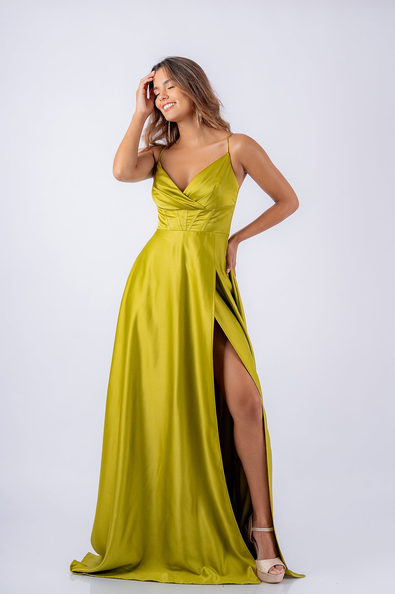 Agata Lime Green Dress