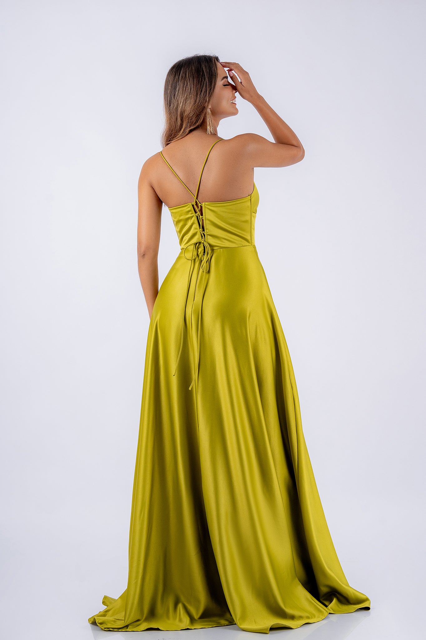 Agata Lime Green Dress