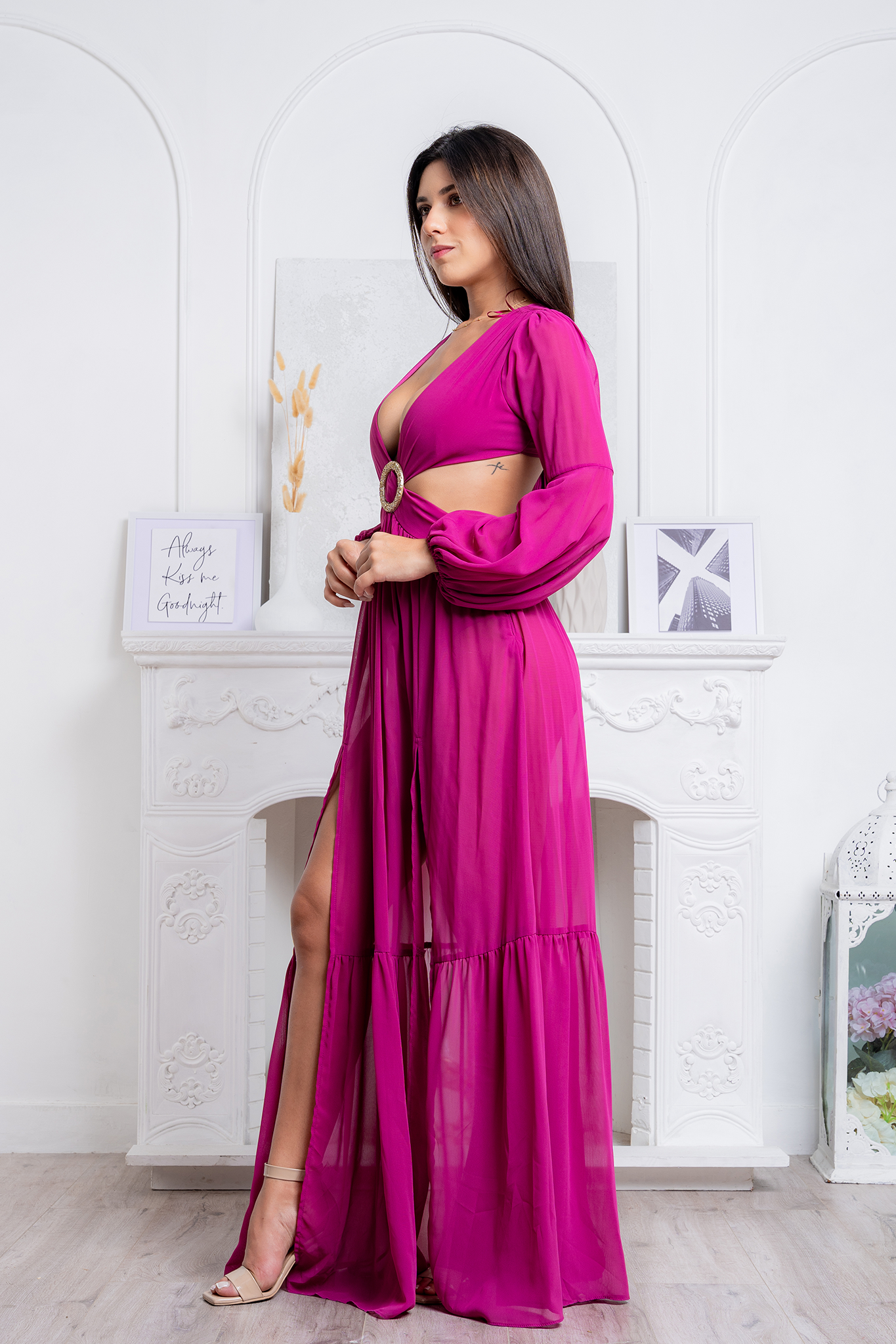 Vanessa Magenta Dress